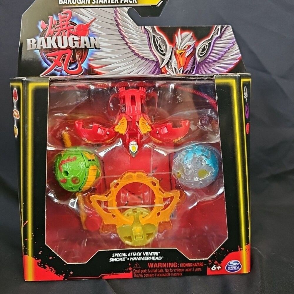 Bakugan Special Attack Ventri with Smoke and Hammerhead Starter Pack New in Box